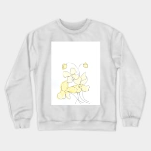 Watercolor floral, flowers. Art decoration, sketch. Illustration hand drawn modern Crewneck Sweatshirt